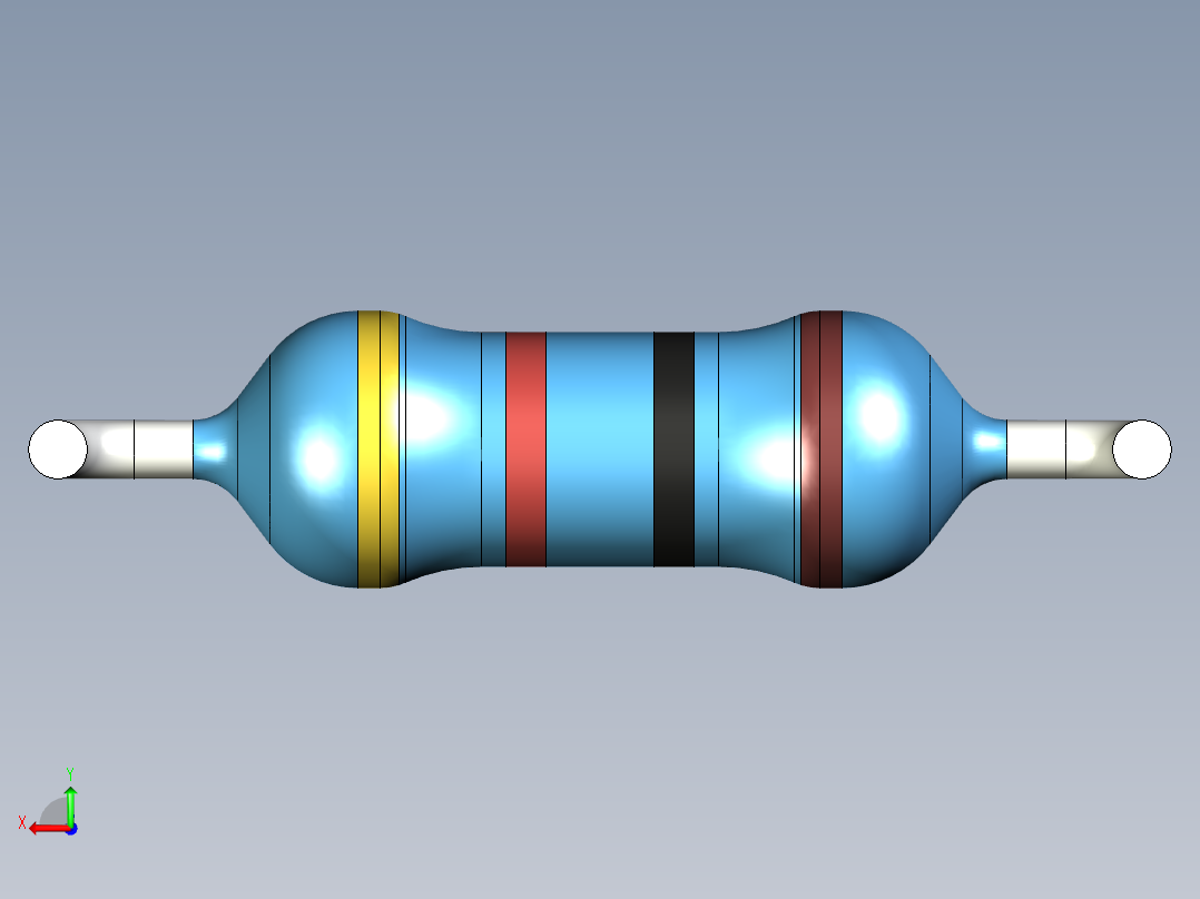 无源元件封装-RES-0.25W-H-MF后视图
