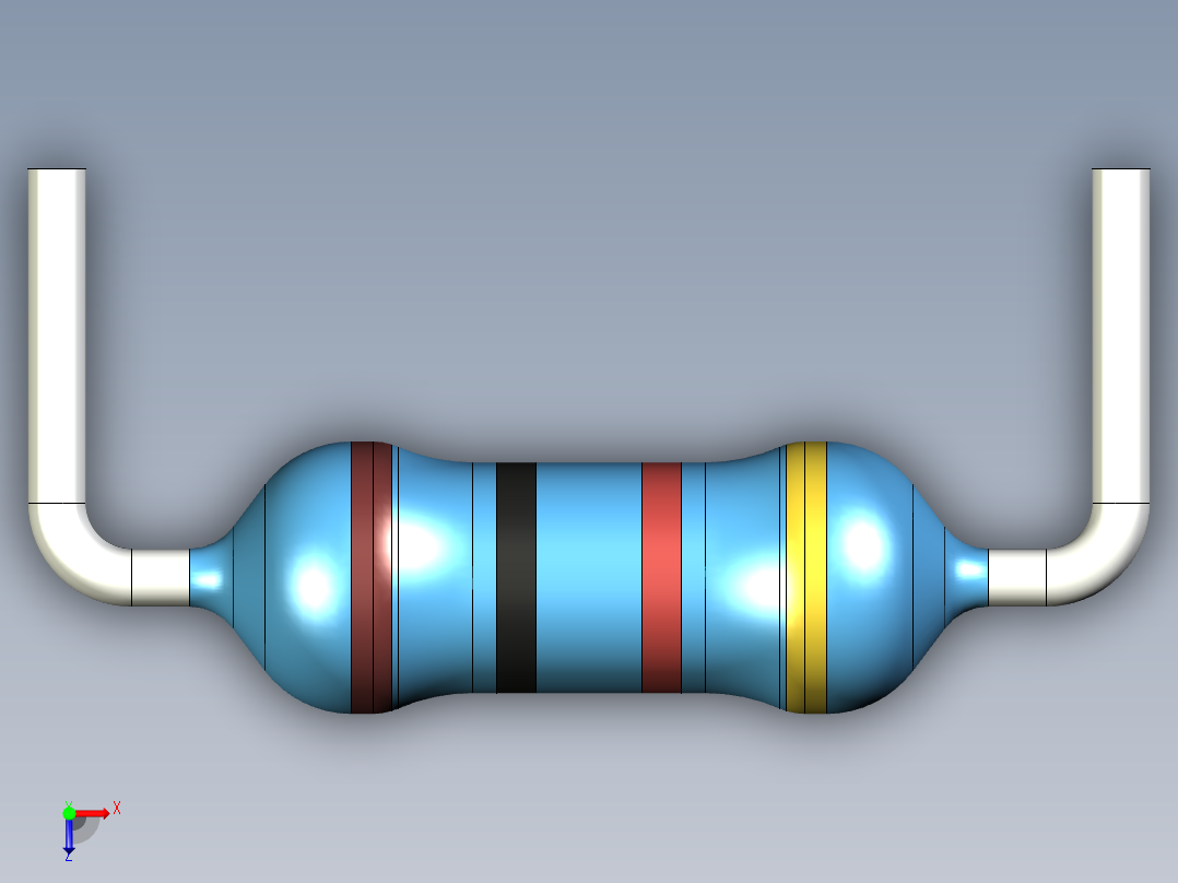 无源元件封装-RES-0.25W-H-MF俯视图