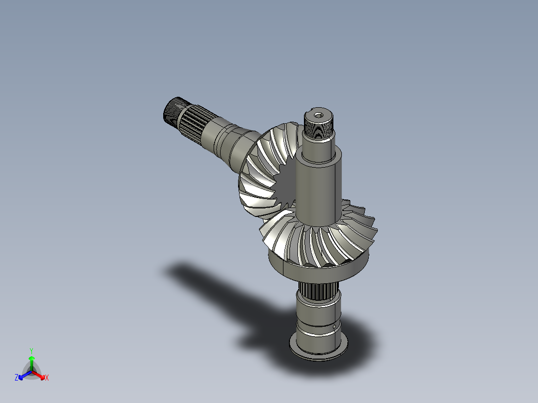 齿轮啮合 (76)正等轴测图