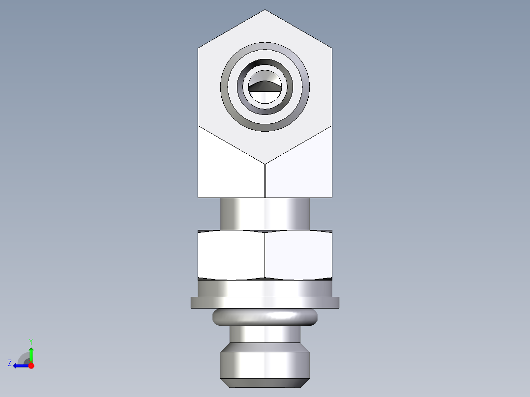 卡套式工业通用硬管接头EO_Adjustable_Locknut_elbow_WEE04LLMOROMDCF右视图