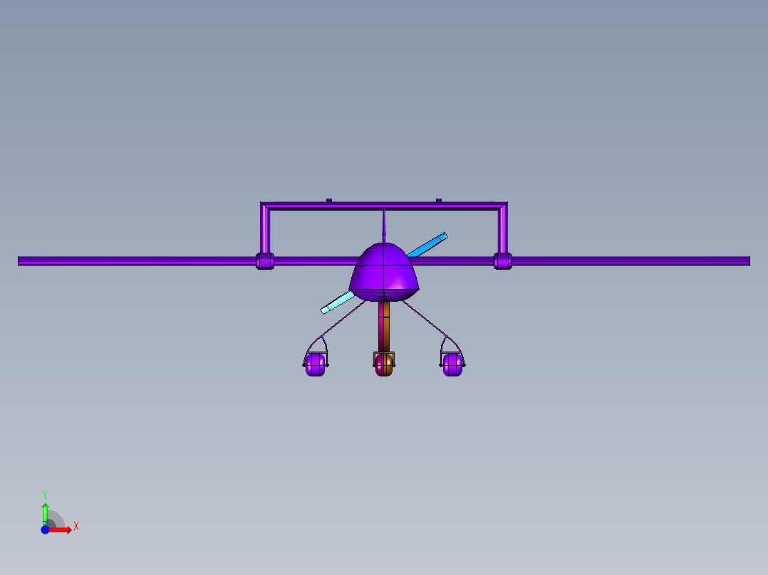 美国军用无人机UAV系列前视图
