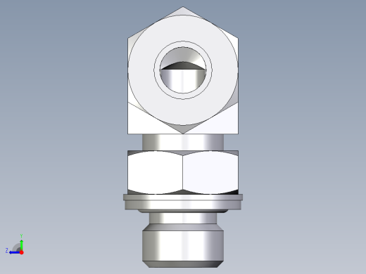 卡套式工业通用硬管接头EO_Adjustable_Locknut_elbow_WEE10ZLMCF右视缩略图