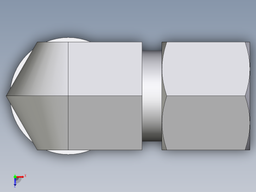 卡套式工业通用硬管接头EO_Adjustable_Locknut_elbow_WEE10ZLMCF俯视缩略图