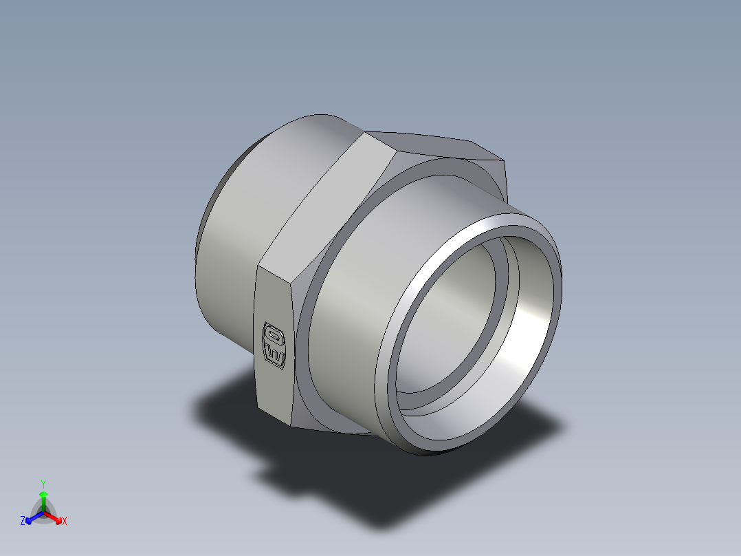 卡套式工业通用硬管接头EO_Male_Stud_connector_GE28LR1KEGCFX主视图