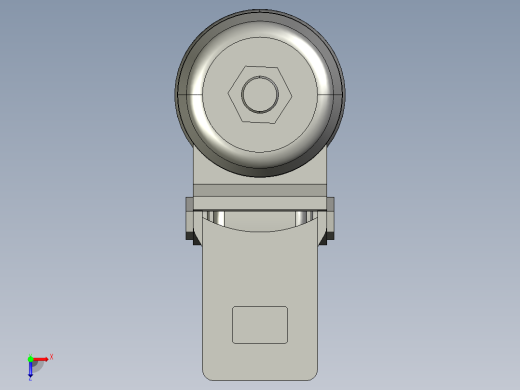 GY-3寸万向螺杆 TPR轮带刹轮[GY-3]俯视缩略图