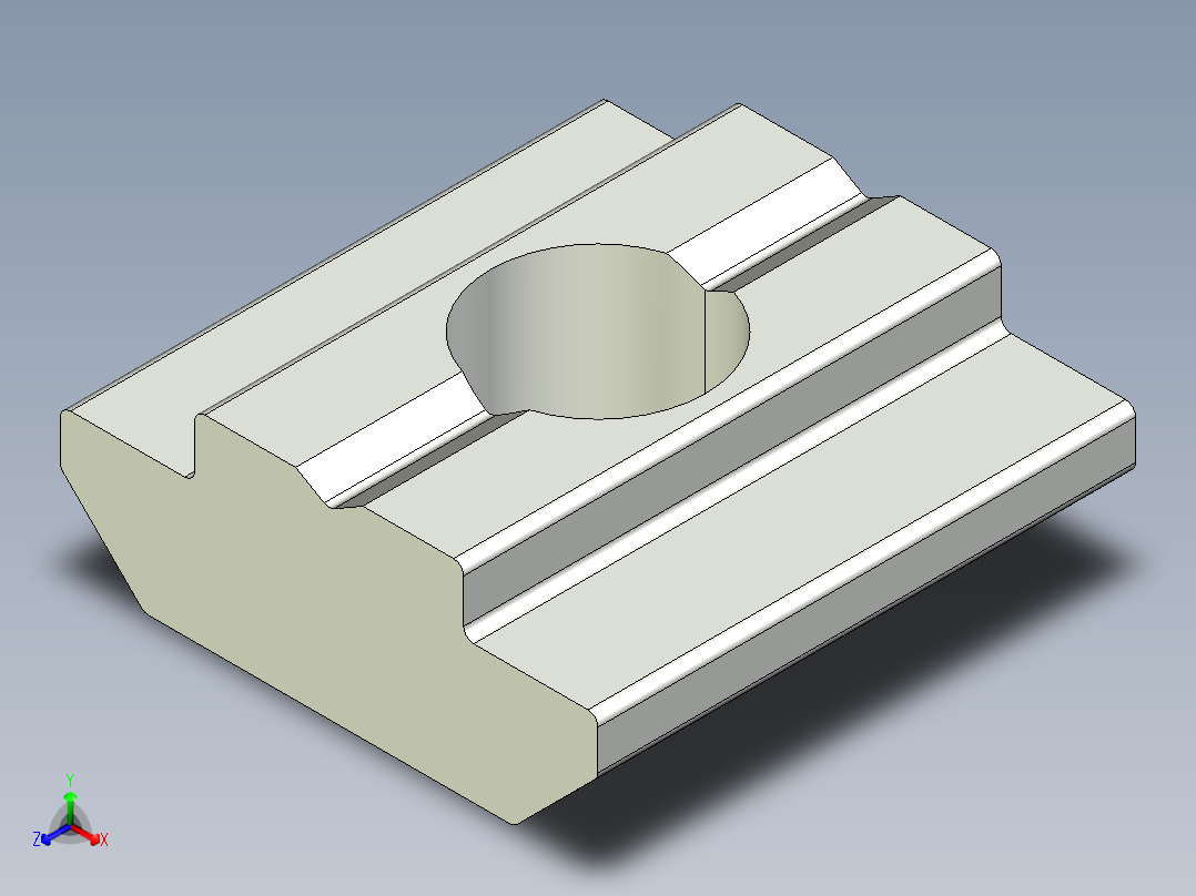 型材-BR 8 SLOT M6 SLIDE BLOCK KJN514930主视图