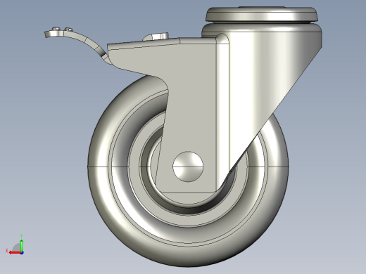 标准脚轮-WH-5084H-76 4in SWIVEL BRAKE BOLT HOLE H=129后视缩略图