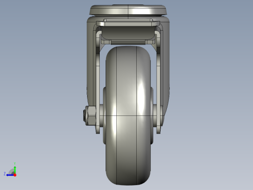 标准脚轮-WH-5084H-76 4in SWIVEL BRAKE BOLT HOLE H=129右视缩略图