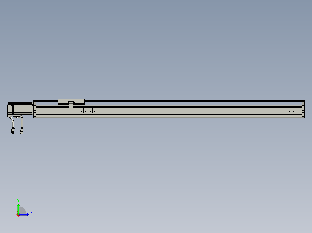 东锦丝杆传动-直线滑台模组DH120-C-S950-BC-P400W-C3左视图