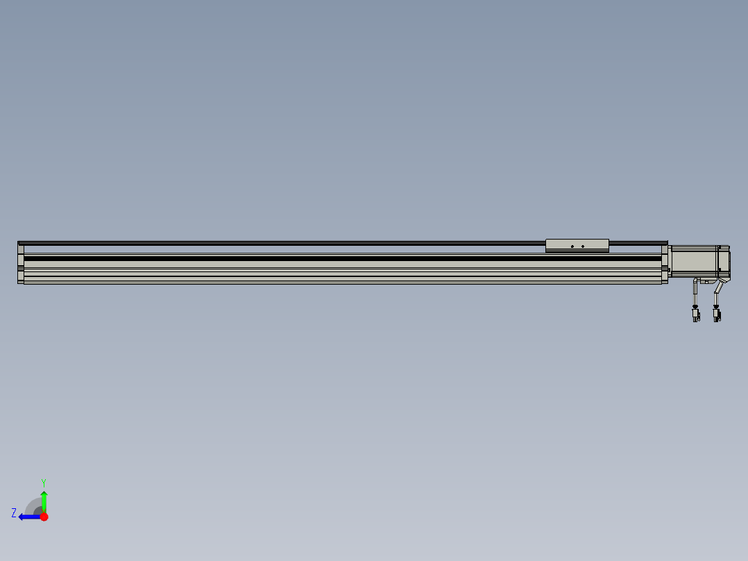 东锦丝杆传动-直线滑台模组DH120-C-S950-BC-P400W-C3右视图
