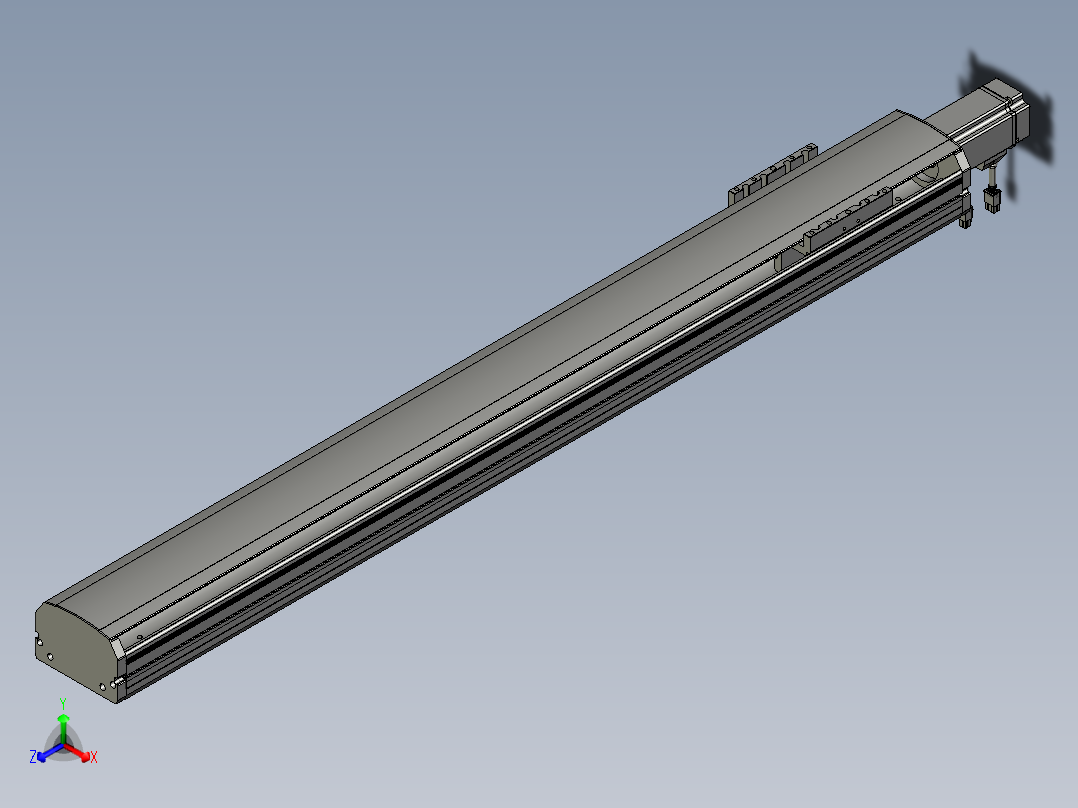 东锦丝杆传动-直线滑台模组DH120-C-S950-BC-P400W-C3正等轴测图