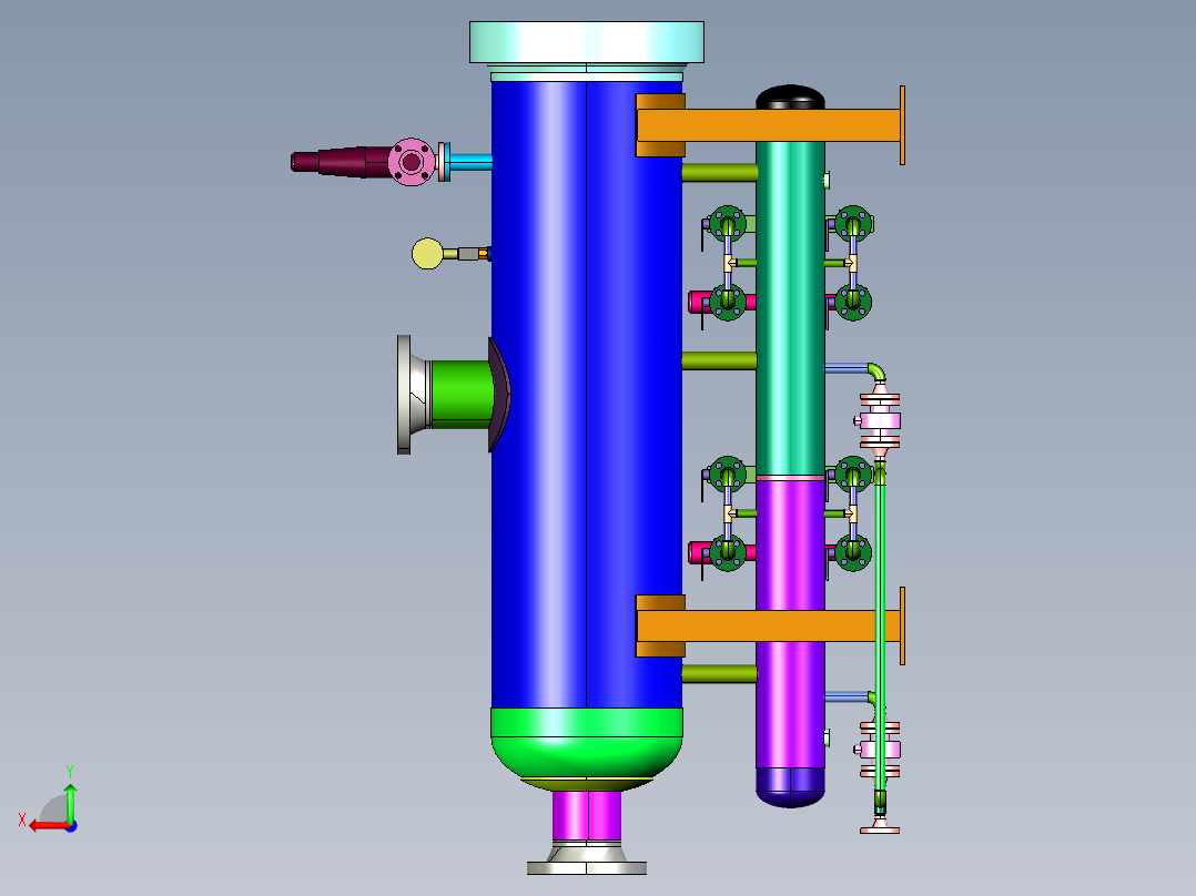 滤网式净化脱水机后视图