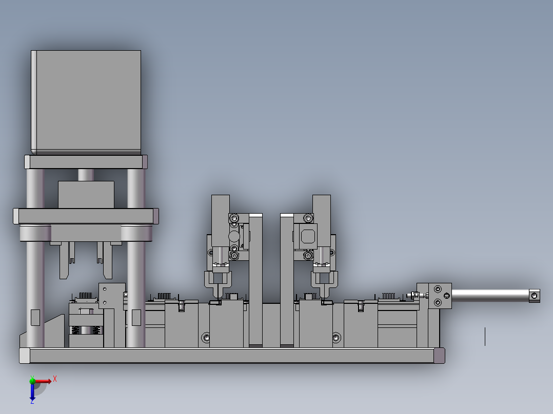 D-SUB鱼叉自动组装机俯视图