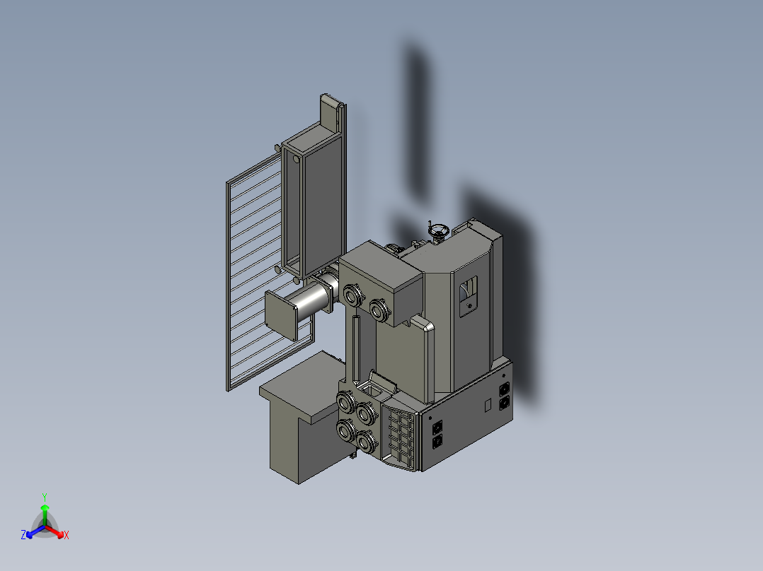 铸件上下料组合正等轴测图