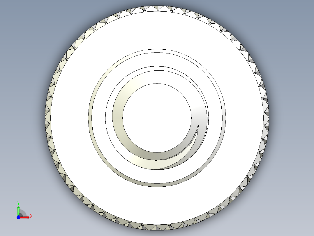滚花指旋螺钉-M3 x 11.5mm前视图