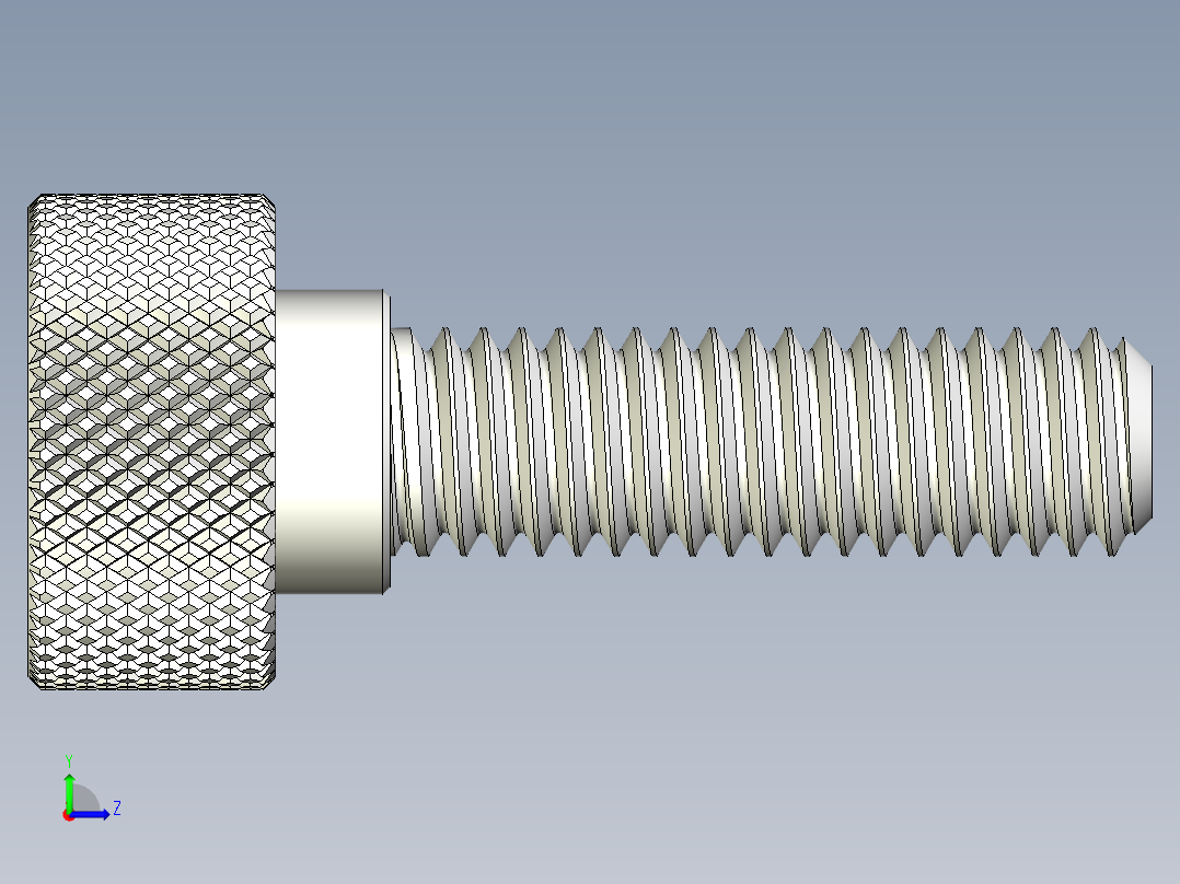 滚花指旋螺钉-M3 x 11.5mm左视图