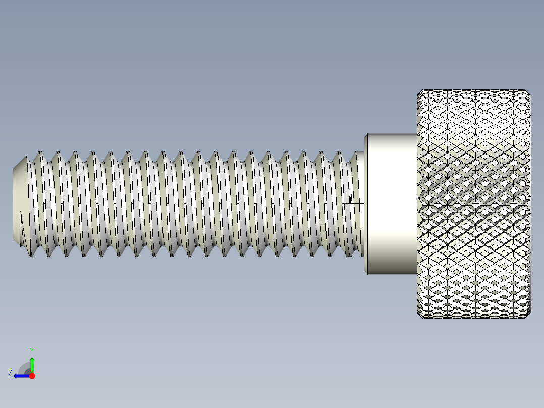 滚花指旋螺钉-M3 x 11.5mm右视图