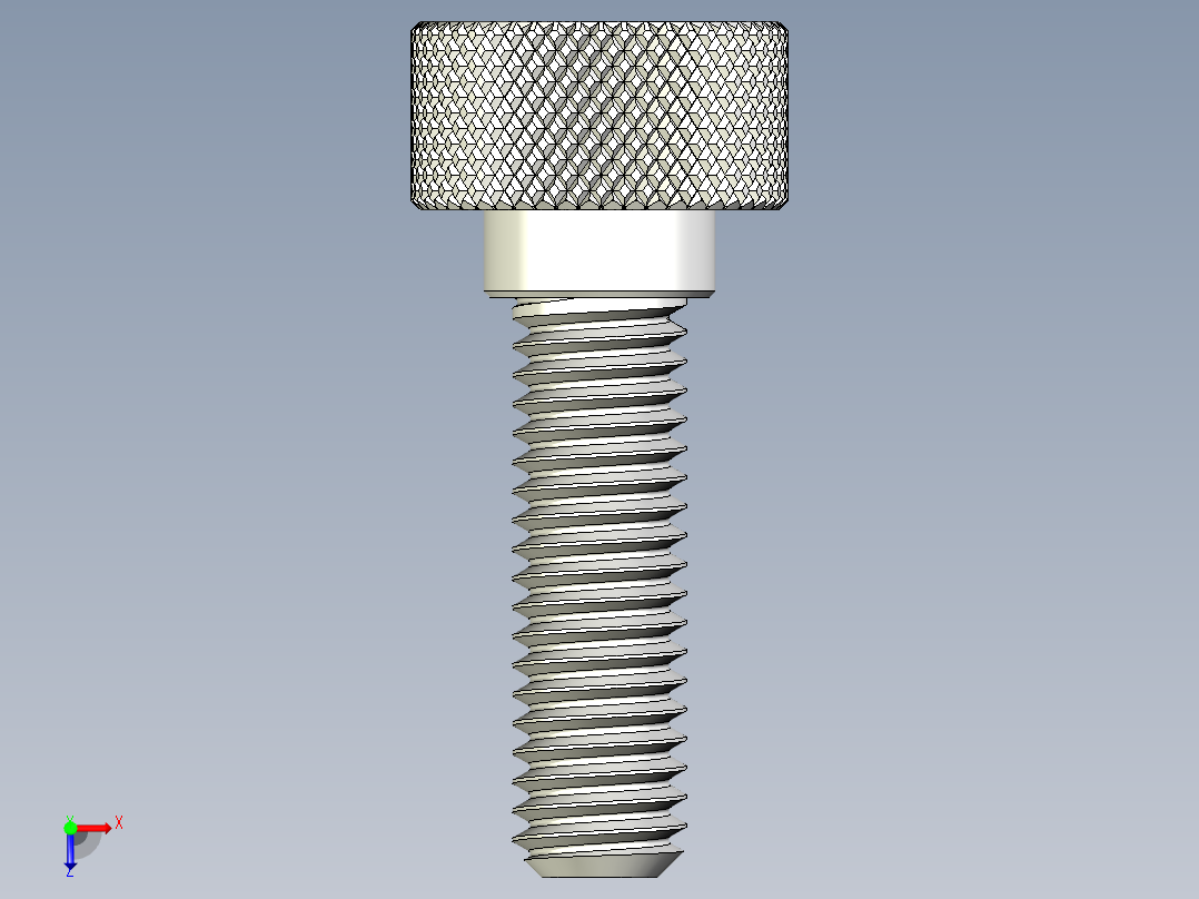 滚花指旋螺钉-M3 x 11.5mm俯视图