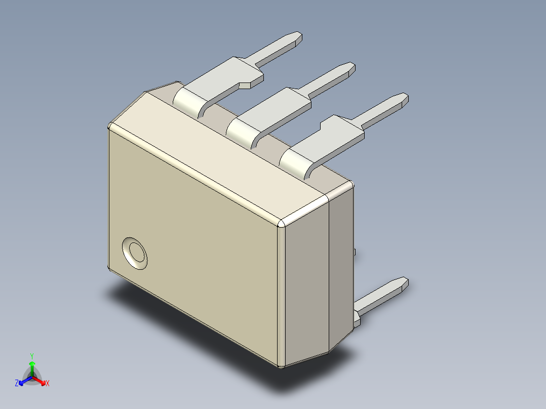 光电元件封装-6L_MDIP_OPTO_300MIL主视图