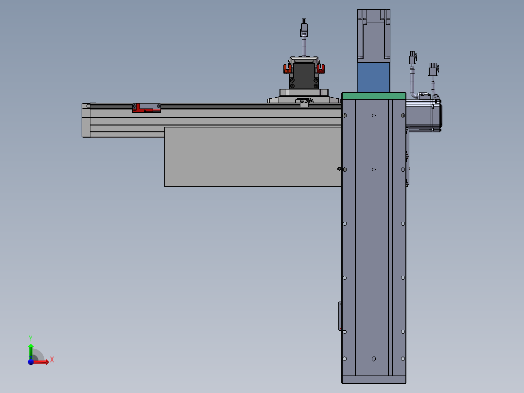 2-单轴，双轴，三轴直线模组配置模型前视图