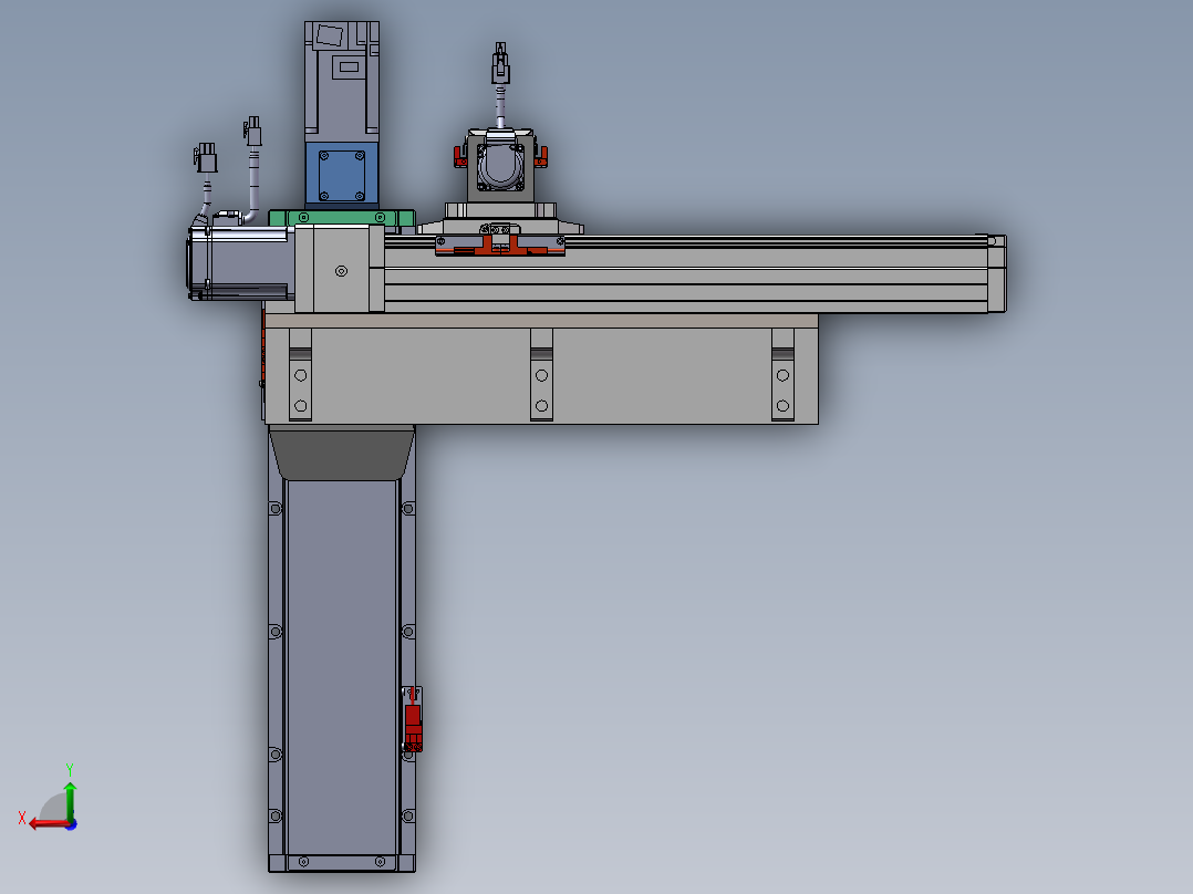2-单轴，双轴，三轴直线模组配置模型后视图
