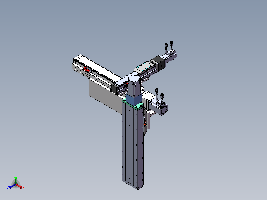 2-单轴，双轴，三轴直线模组配置模型正等轴测图