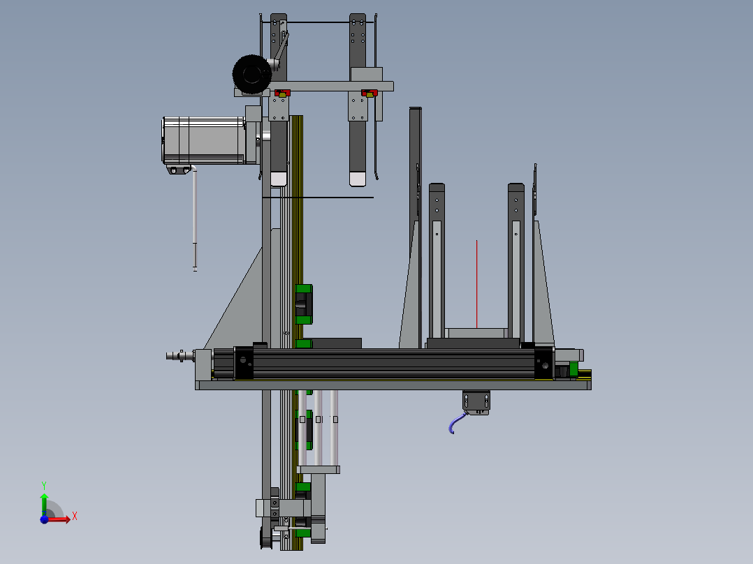 双层缓存料仓前视图