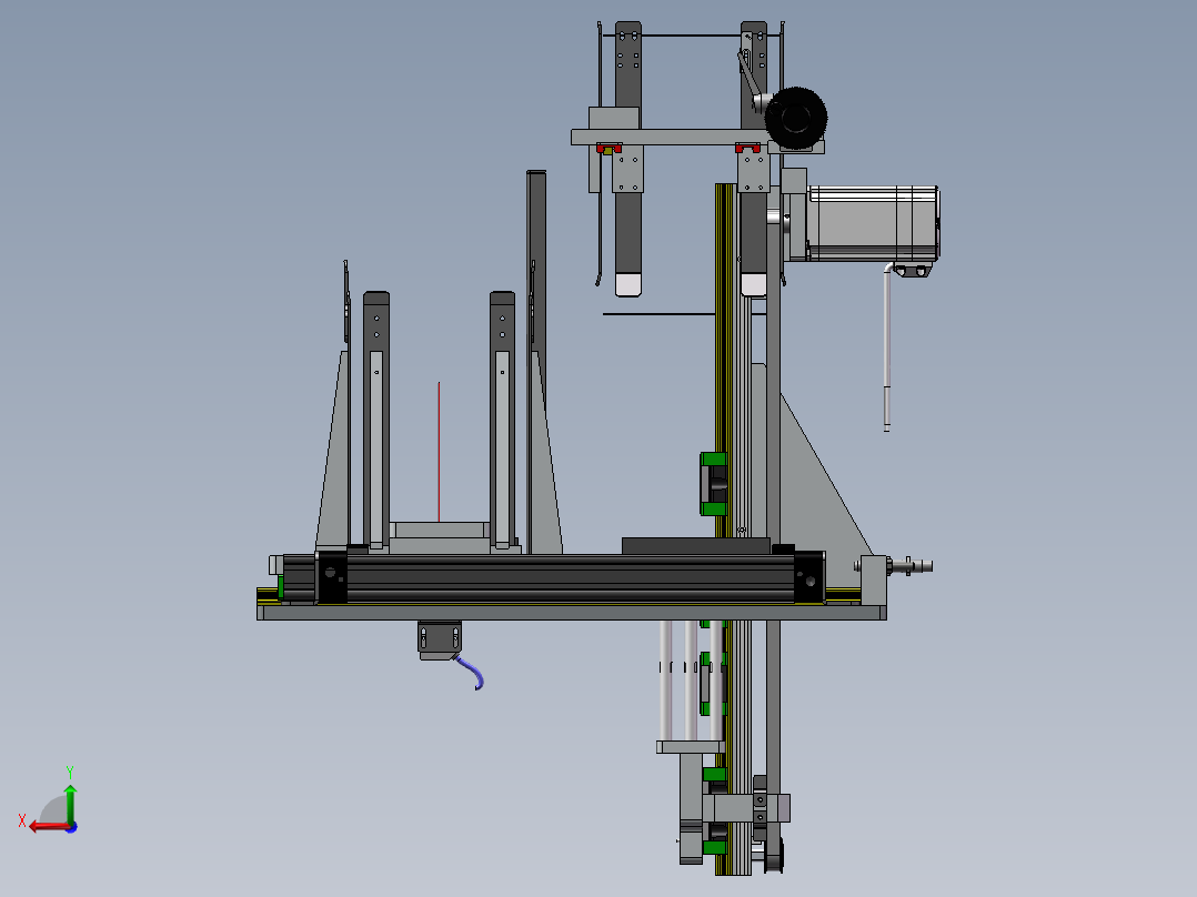 双层缓存料仓后视图