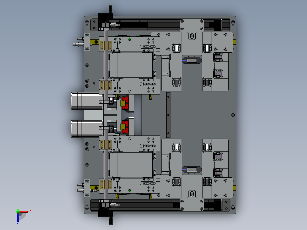 双层缓存料仓俯视图