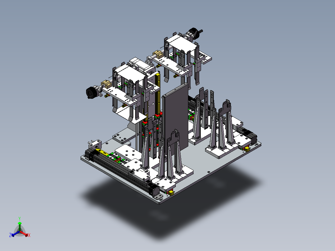双层缓存料仓正等轴测图
