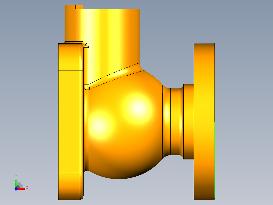 UG球阀装配图前视图