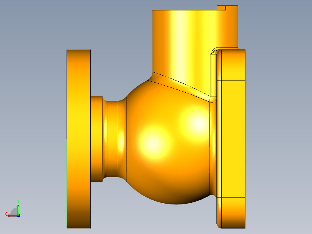 UG球阀装配图后视图