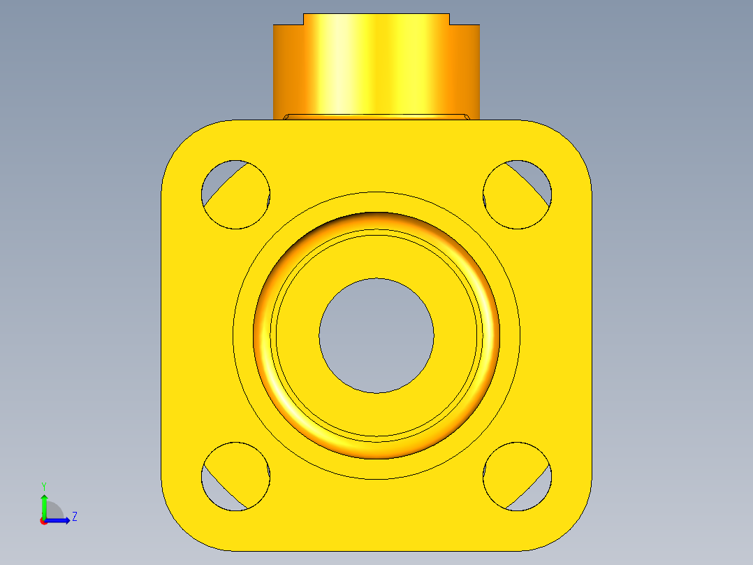 UG球阀装配图左视图