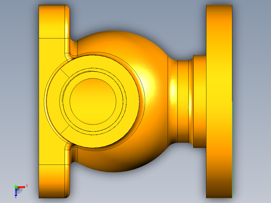 UG球阀装配图俯视图