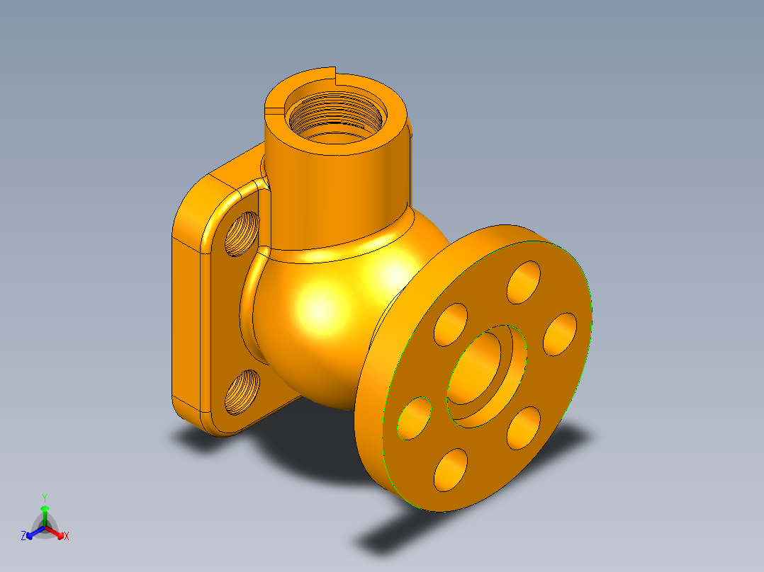 UG球阀装配图正等轴测图