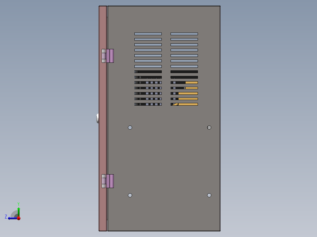 电控柜、流水线配的小电箱右视图