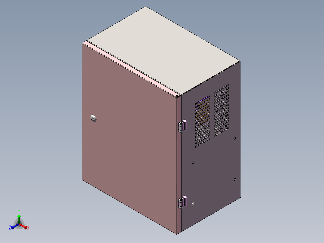 电控柜、流水线配的小电箱正等轴测图