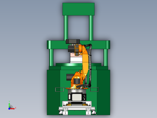 注塑机上下了取料设计前视缩略图