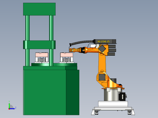 注塑机上下了取料设计左视缩略图