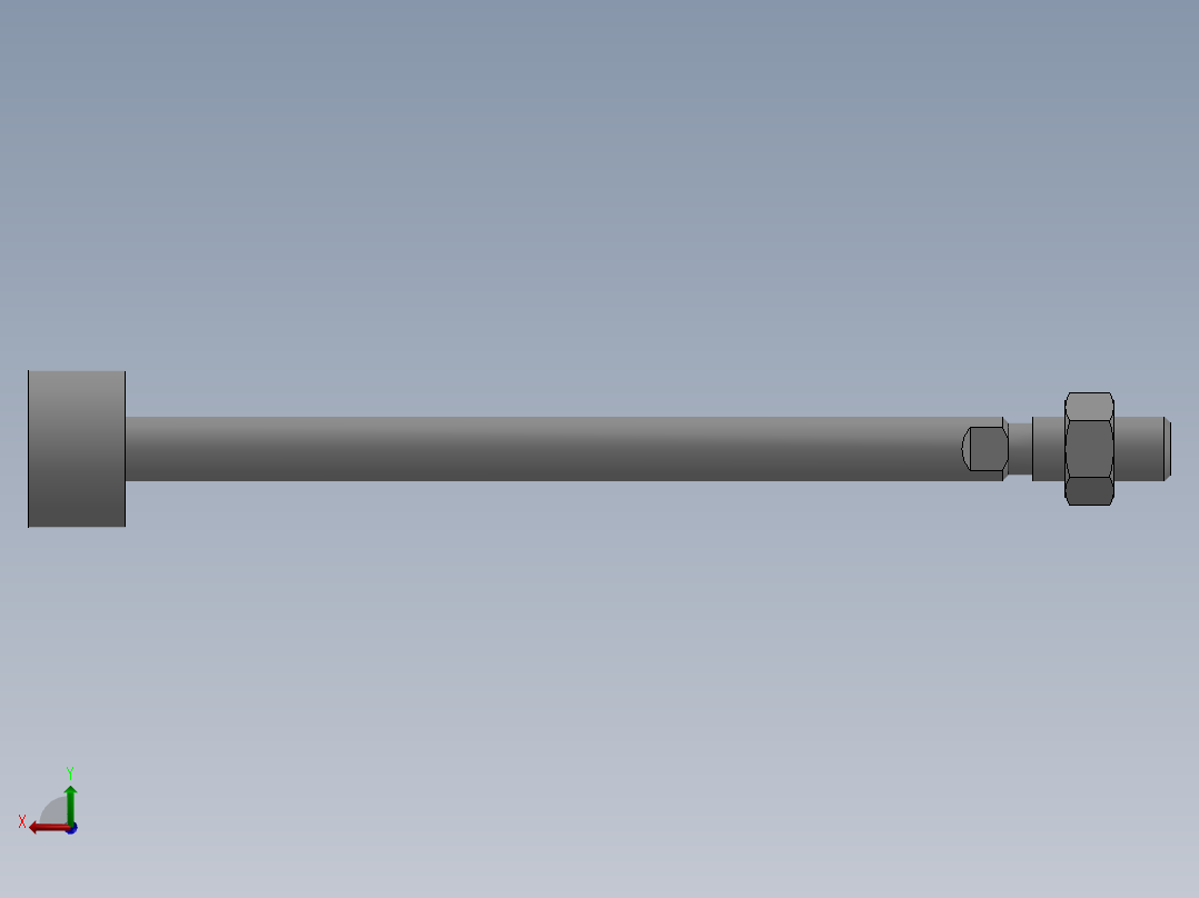 标准气缸 亚德客 MI20x50SU-导杆后视图