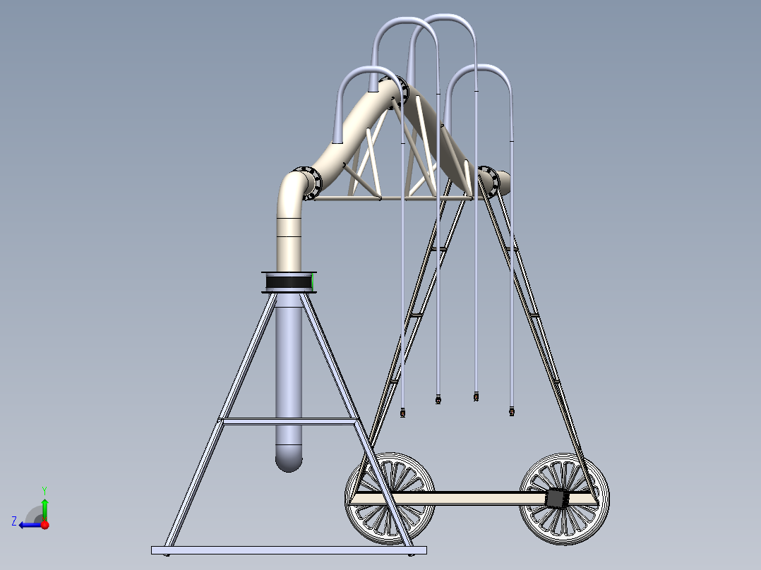 农业机械、播种机(145)右视图