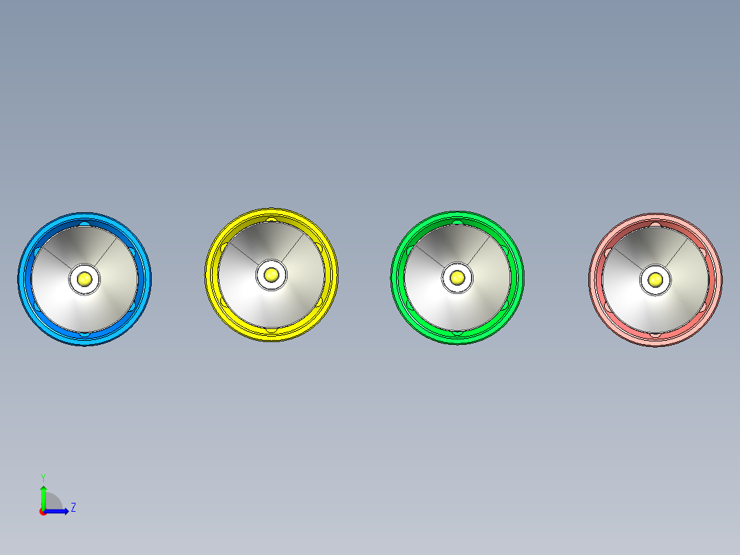 直充充电式强光手电筒设计左视图