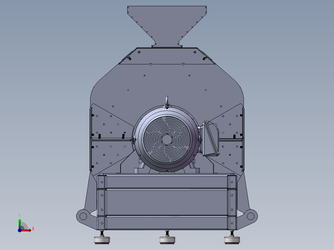 破碎机、锤式破碎机前视图