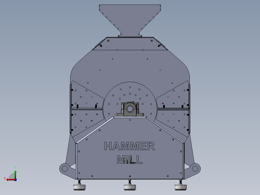 破碎机、锤式破碎机后视图