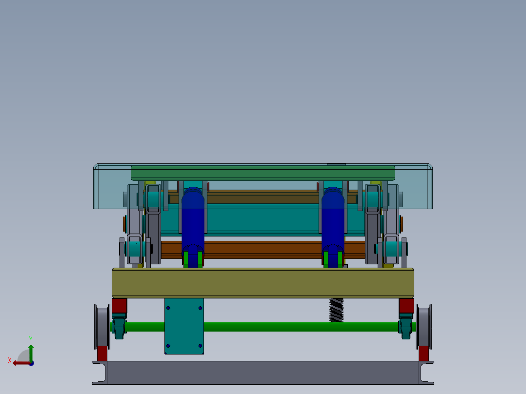 剪叉式升降机 、剪叉式升降机_工业液压升降平台后视图