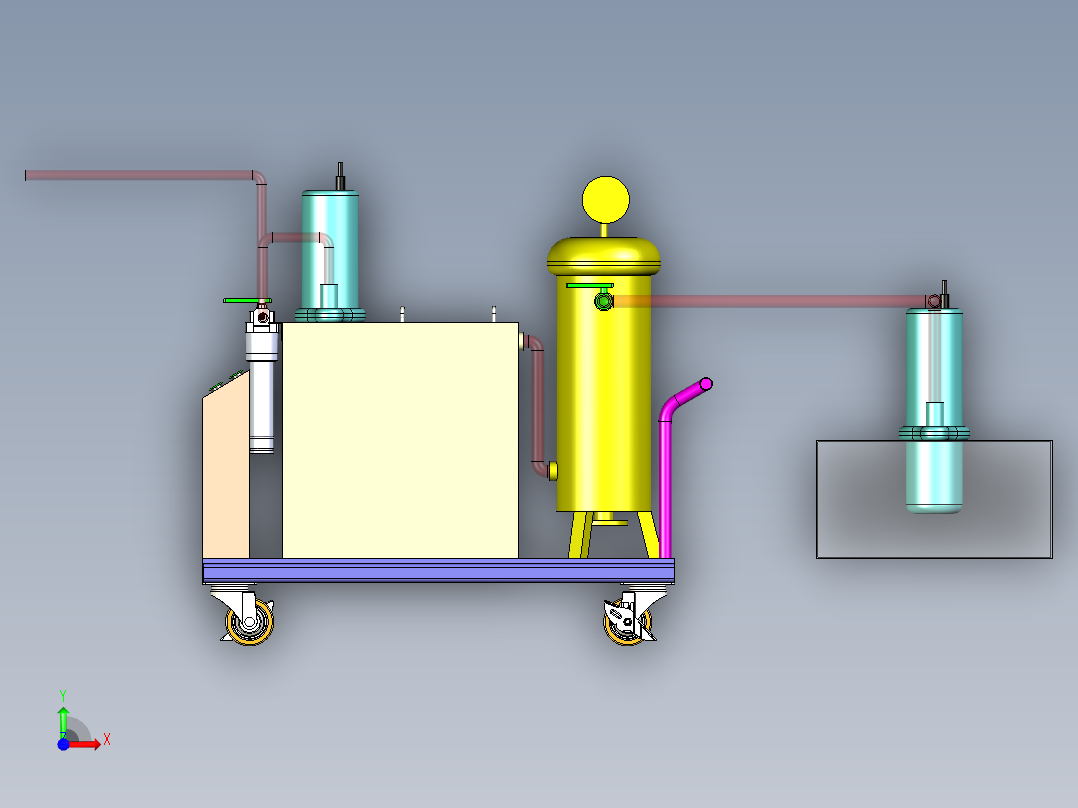 加工类冷却液过滤系统前视图
