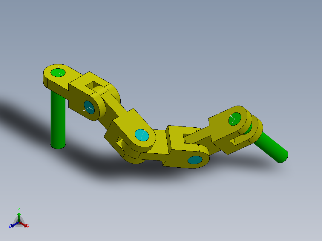 链节组件正等轴测图