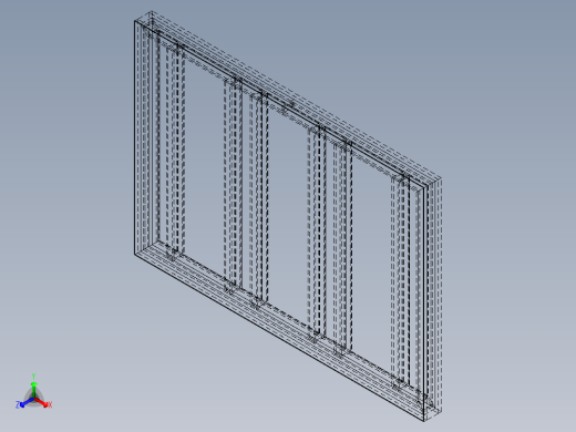 真空混气降噪玻璃正等轴测缩略图