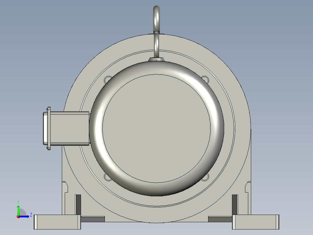 BWD型单级摆线针轮减速电机BWD3-87-Y3-4P-M1-1左视图