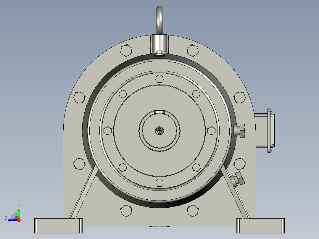 BWD型单级摆线针轮减速电机BWD3-87-Y3-4P-M1-1右视图